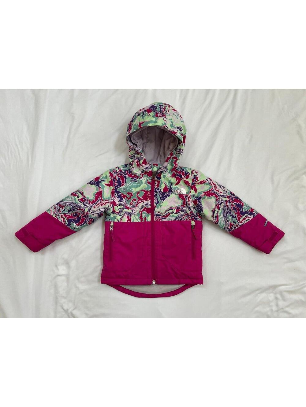 The North Face girls 3T Freedom Insulated Jacket in Peak Purple Terrain